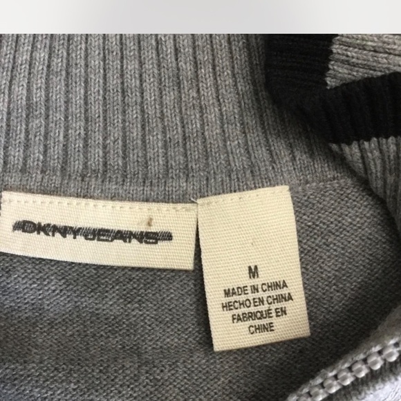 DKNY Woman’s Zip Up Sweater in Gray - Picture 5 of 5